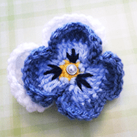 Pansy Flower Crochet Pattern