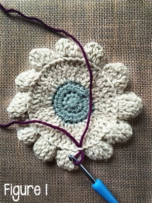 12" Wildflower Granny Square from Square-A-Day CrochetAlong | Free Crochet Pattern by Little Monkeys Crochet