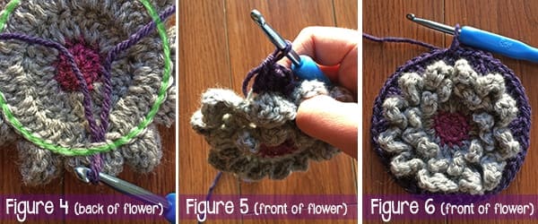 12" Wildflower Granny Square from Square-A-Day CrochetAlong | Free Crochet Pattern by Little Monkeys Crochet