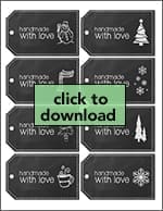 Free Printable: Handmade Chalkboard Gift Tags