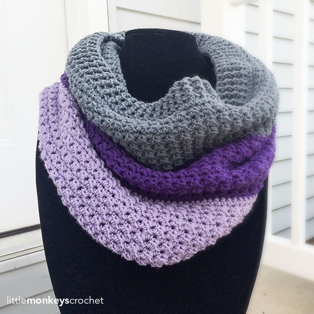 Comfy Squares Color Block Cowl