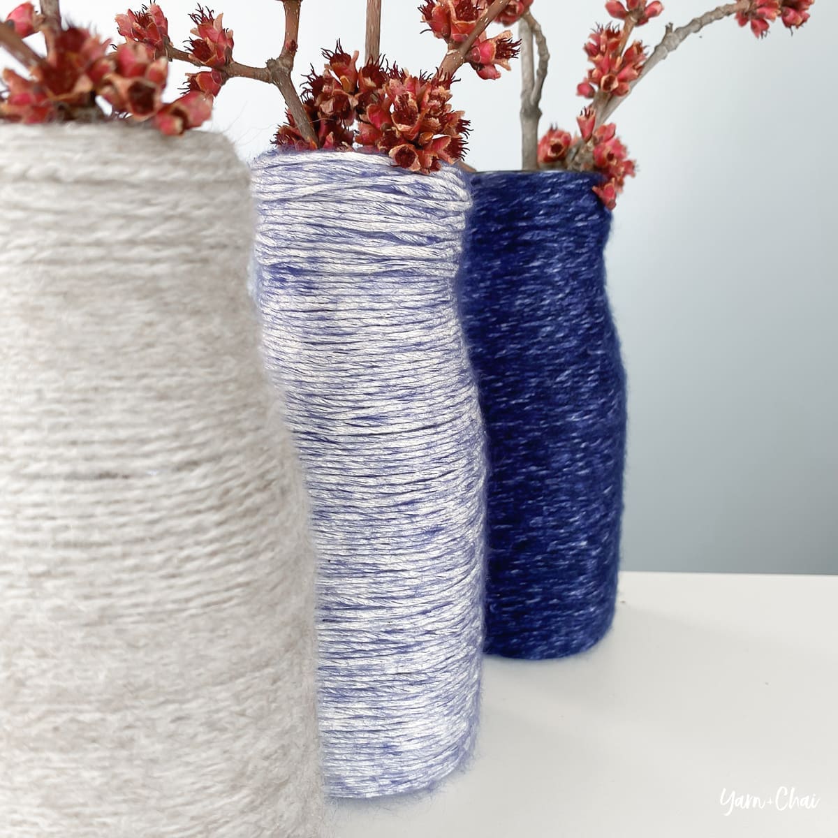 Yarn-Wrapped Bottles