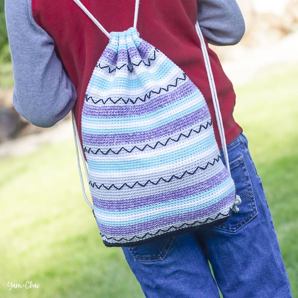 Cinch Bag Series: The Zig Zag Bag