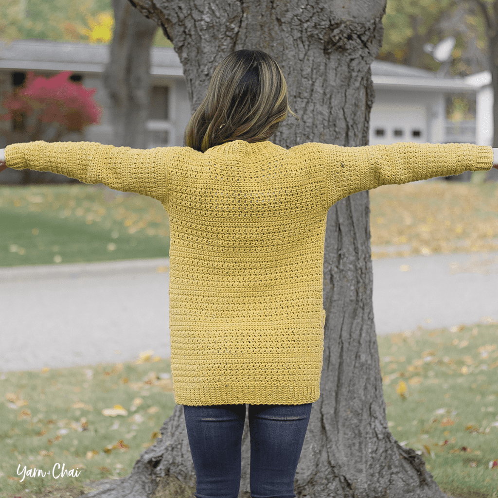 Harvest Cardigan Crochet Pattern - back
